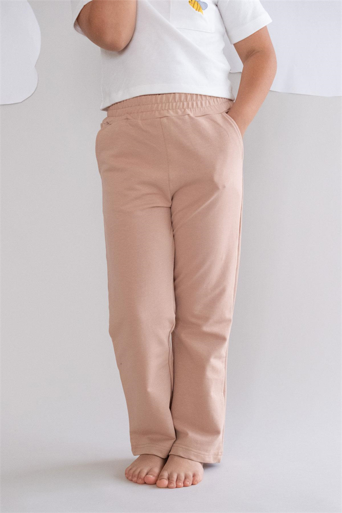 Girl Child Flare Sweatpants 761 Milky Brown Color